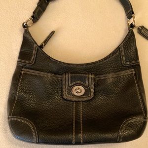 COACH leather black purse